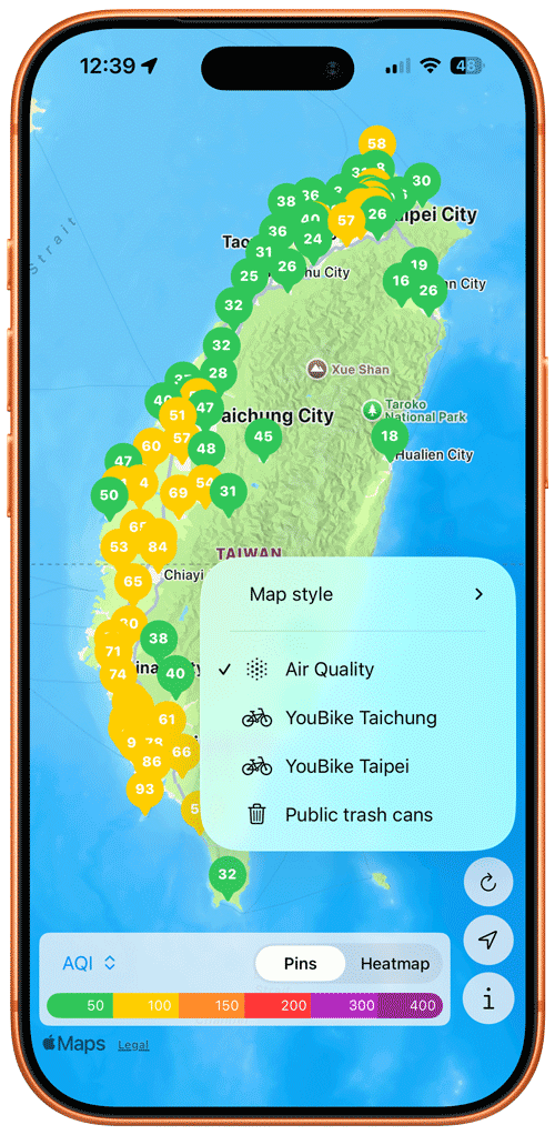 TaiFind - Main App View